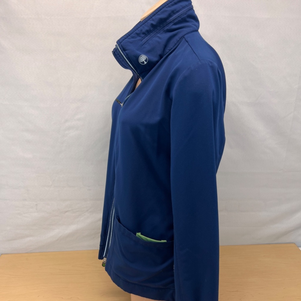 Women's Navy Zip-Front Performance Jacket - Picture 4 of 16